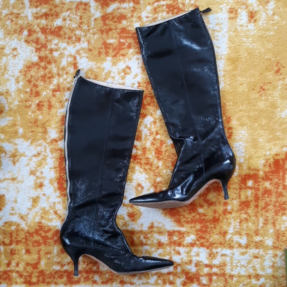 Michael Kors Patent Leather Knee High Boots